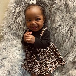 Cheetah overall skirt